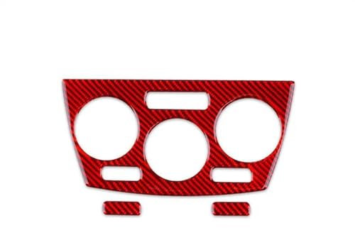 GRFIT Aufkleber Auto Klimaanlage Klima Control Zubehör Carbon Faser Trim Aufkleber Für Subaru Für Impreza 2009 2010 2011 (Color : Rosso)