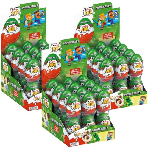 Kinder Schokoeier Überraschung Classic, Vorratspack, 20 Gramm x 72 Stück mit Pufai Grocery