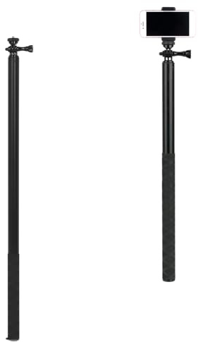 Unsichtbarer Selfie-Stick, Ausziehbarer Kamera-Selfie-Stick mit 1/4 Zoll Schraube/Gewinde, Selfie-Stick mit Verlängerungsstange für Yi für X3 für und