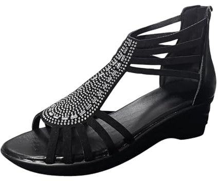 BGFIPAJG Sandali Sposa Bassi Sandali Bimba 23 Mare Sandali Zeppa Sandali Gioiello Con Tacco 5 Pantofole Spugna Sandali Donna Con Tacco E Plateau Rosa Sandali Alla Schiava Bambino 34