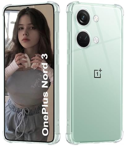ISOI - Hülle kompatibel mit OnePlus Nord 3 5G Handyhülle, mit Stoßfester Airbag-Stoßfänger Umfassender Schutz, Ultradünne Weiche TPU Silikon Schutzhülle - Transparent