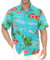 Gavliuu Chemise Hawaïenne Homme - Chemise Décontractée à Boutons, Manches Courtes à Motifs Floraux Imprimés, Style Vacances Été