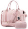 LOVEVOOK Kliniktasche Geburt Weekender Groß, 40L Sporttasche Reisetasche Travel Bag mit Kulturtasche, Schuhfach & Nassfach, Wasserdicht Overnight Bag Handgepäck Tasche für Gym Yoga Reise, Rosa