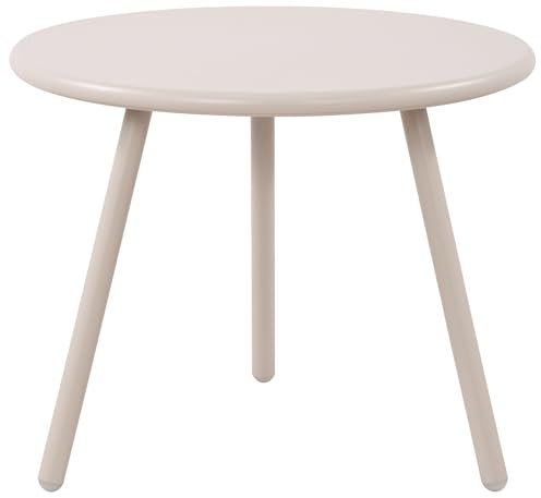 CLP Couchtisch Berea I Runder Loungetisch für draußen und drinnen I Gartentisch wetterfest und UV-beständig I Outdoor Beistelltisch, Farbe:hellgrau