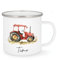 Personalisierte Emaille Tasse für Kinder - Emaille Tasse, Geschenk für Kinder, Traktor Bauernhof Designs für Kinder, Perfekt geeignet für Zuhause, Alltagsbegleiter Kids (Traktor 5)
