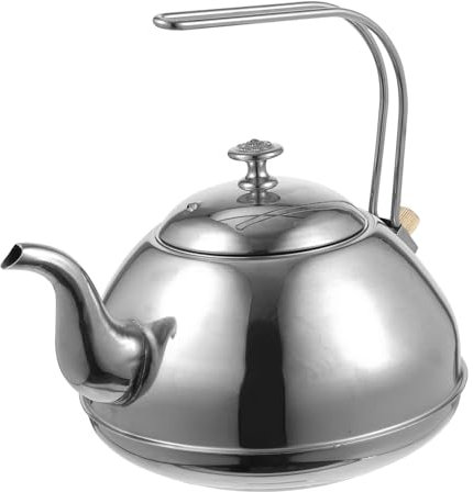 PRETYZOOM 1 Pc Maceta Colador De Tetera De Estufa Tetera Vintage Tetera Para Estufa De Gas Teteras De Estufa Jarra De Cafe Calentador De Agua Eléctrico Tetera Infusor Acero Inoxidable Silver