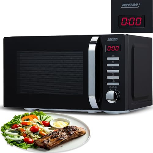 MPM Mikrowelle MPM-20-KMT-05 20 L - Mikrowellenofen für schnelles Kochen - Erwärmen und Auftauen - Digitales Steuerungssystem 700 W