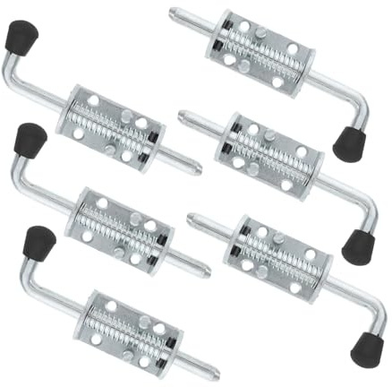 QUMIIRITY 6pcs Spring Latch Door Latches Heavy Duty Trailer Door Hinge Assembly Stainless Steel Bolt for Garage