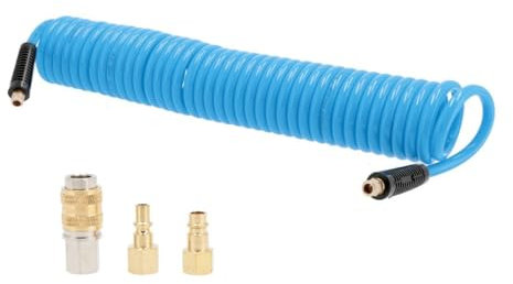 AIRPRESS - Manguera de aire espiral 10 m 8 mm 10 bar - Manguera extensible compresor aire