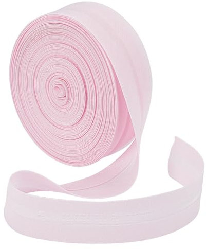 BENECREAT 10 m Schrägband Mit Einfacher Falte 20~22mm Rosa Quiltbandbesatz Saumband Für Schürze Mantel Kunsthandwerk Nähzubehör Bekleidungszubehör