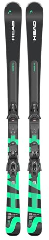 Head Shape V4 Alpine Skis w/PR 11 Gripwalk Bindings (Anthracite/Green, 156cm)