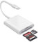 SD Card Reader for iPhone, Digital Camera Adapter to iphone, Sd Card Reader for iPhone iPad Camera, Supports SD and TF Cards for iPhone 16/15, MacBook Air Pro, iPad Pro/Air, Laptop, Samsung
