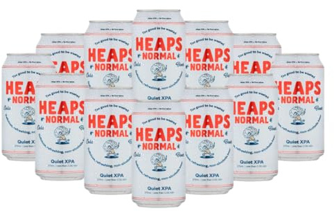 Heaps Normal Quiet XPA Low Alcohol Pale Ale 375ml 12 Pack | 0.5% ABV, Australian Craft Beer, Refreshing Extra Pale Ale, Gift Set for Men and Beer Lovers