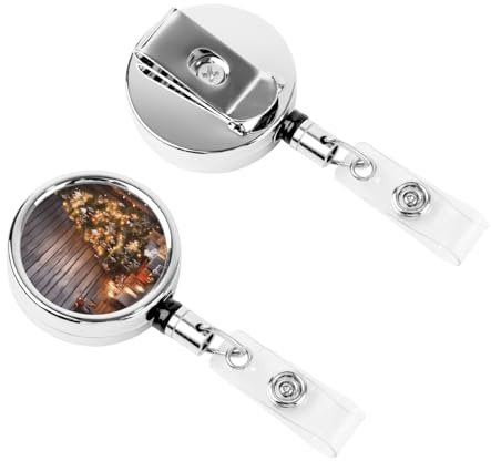 Porte-badge rétractable robuste et rétractable en forme de sapin de Noël, porte-nom pour femme, médecin