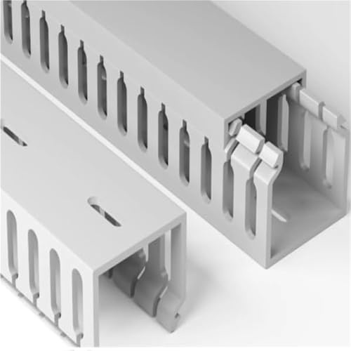 kabelkanal Offener Kabelkanal Mit Schlitzen, 25, 30, 40, 50, 60, 80, 100 Mm, Für Serverracks, Kabelkanal Mit Zuschneidbarer Abdeckung, Geeignet(12 pcs,W H 25mm x 25mm)