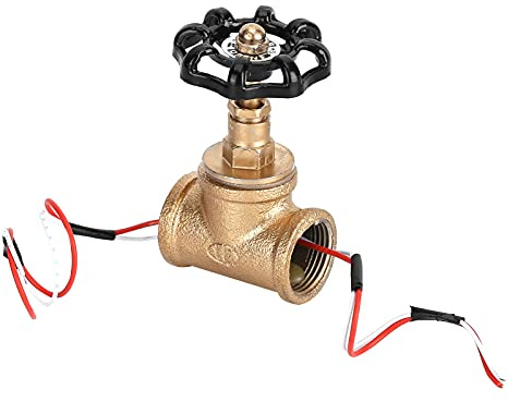 Alomejor Interrupteur de Lumière Industriel Vintage, Noir et or, Interrupteur à Valve Durable pour Lampe de Bureau, 3/4 Pouces, Parfait pour les Lampes à Tuyaux