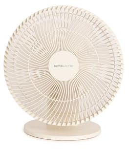 CREATE / AIR DUAL COMPACT/Ventilador de mesa y pared con batería recargable blanco roto/Silencioso, 2 en 1, autonomía hasta 7 horas, 3 velocidades, 10W