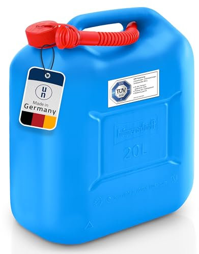 hünersdorff GmbH 813550 Nourrices à Carburant Standard PE-HD Homologation Nu Accessoire, Rouge/Bleu, 20 L