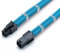 Shakmods 4 Pin ATX CPU Motherboard Sleeved Extension Cable 30cm + 2 Cable Combs (Light Blue)