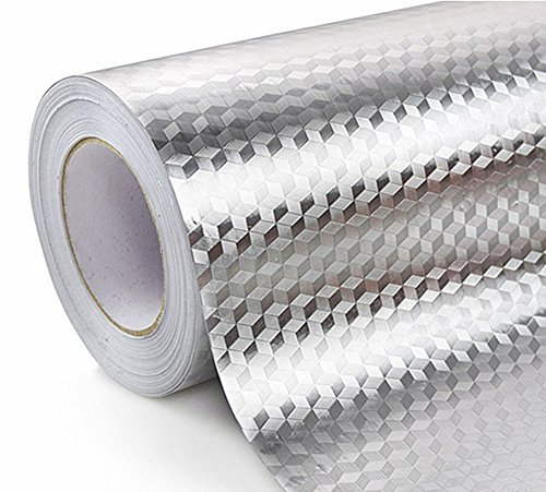 Wandaufkleber aus Aluminiumfolie von WDragon, wasserfest, Anti-Fettbildung, 60,9 x 254 cm Wz-2