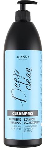 Joanna Professional CleanPro Complex Cleansing-Haarprodukte - tiefenreinigendes Shampoo - entfernt Schmutz, Talg & Stylingprodukte - macht das Haar frisch - mit CleanPro-Komplex - 1000 ml