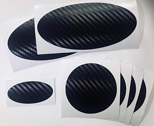 Emblem Folie Typ K2 Aufkleber Carbon schwarz 7 Teilig Grill Heck Lenkrad Alufelgen