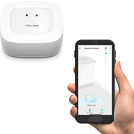 Water Leak Detector, YoLink 1/4 Mile World's Longest Range Wireless Smart Water Leak Sensor, Hub Required