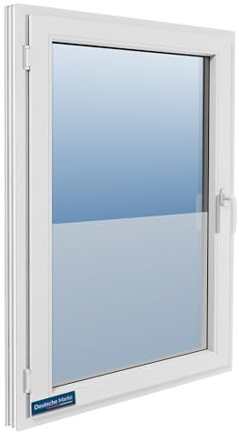 TEXMAXX Blickdichte Fensterfolie selbsthaftend - 45cm x 100cm / Milchglasfolie selbstklebend Fenster/Sichtschutzfolie Fenster/Fenster Folie Blickschutz/Fensterfolie Milchglas
