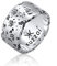Kuzzoi Herrenring (12.5 mm) Massiv Handgeschmiedet, Bandring für Männer aus 925 Sterling Silber, Silberring gehämmert oxidiert, Ring im Rustikal Look, Ringgröße 60, 0602552120_60