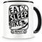 Samunshi® Mountainbike Downhill Tasse mit Spruch Eat Sleep Bike Repeat Geschenk Kaffeetasse groß Lustige Tassen zum Geburtstag schwarz 300ml