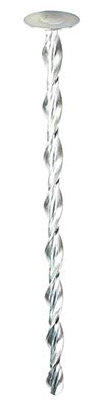 Helical Flat Roof Fixing - Zinc BZP - Roofing Nails - Warm Roof Fixing - 90 to 270mm High Tensile Steel (50, 8mm x 135mm)