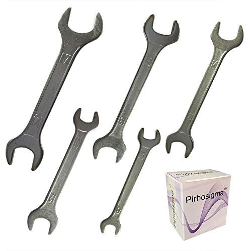 Pirhosigma 5 pcs 3mm Thin Double Ended 8 mm thru 17mm Cone Wrench Bicycle Tool Kit Spanner Bike Cycling Multi Set