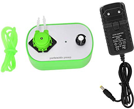 EVTSCAN Ultima G628-1 Pompa peristaltica per liquidi Pompa dosatrice a velocità variabile con motore 12V DC Alimentazione 100-240V per acquario Analitico(4～18ml/min (G628-1-1)-Spina UE)