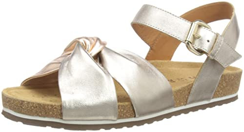Geox Donna D Spensierata C Sandali senza tacco, Beige/Rosa (Champagne/Rose Gold), 35 EU