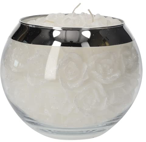 KEYHOMESTORE - Vela decorativa en tarro de cristal, ideal para decoración de interiores.