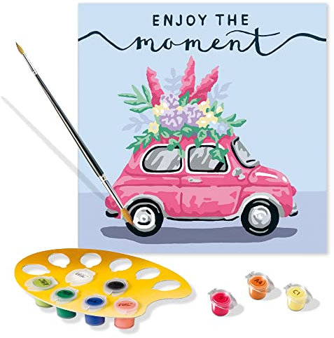 Ravensburger – CreArt Format carré 20x20 cm – Enjoy The Moment – Loisir créatif – Peinture par numéros – Adulte - Activité détente et créative – Dès 12 Ans – 20116 – Version française