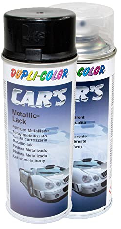 Lackspray Spraydose Cars Dupli Color 706875 schwarz metallic 400 ml + Klarlack 385858 400 ml