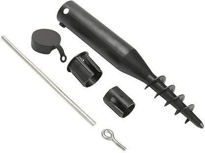 EPISENT Rotary Washing Line Spike | Plastic Screw Spike in Ground - Washing Line Parasol Holder Soil Stand | No Need for Concrete - Parasol, Flags, Activity Poles, Bird Feeders, and Rotary Airers