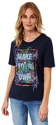 CECIL Damen B318471 Sommershirt, deep Blue, S