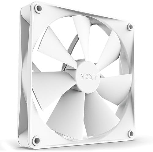 NZXT F140P Static Pressure Fans - RF-P14SF-W1 - Consistent Pressure - Powerful Cooling - Long Lifespan - 140mm Fan Single Pack - White