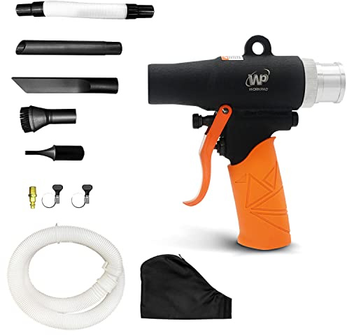 WP WORKPAD Air Duster Gun, Blow/Suction Dual-purpose Dust Blowing Gun Pneumatic Cleaning Tool with Different Nozzle Attachments