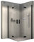 BERNSTEIN - Paroi de douche verre Cabine de douche intégrale Parre douche angle portes pliantes - Toutes largeurs - 80x80cm - Noir - Etanche, Profil alu, Nano-revêtement, Poignée acier - NT213