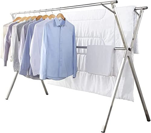 Taotigzu Tendederos Plegables Extensible Vertical para secar colchas, tenderete Plegable de Ropa, 200CM
