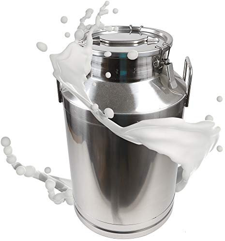 BOSUGE 16Gal Edelstahl-Milchkanne 60L, Milchtopf mit versiegeltem Deckel 304 Hochleistungseimer Flüssigkeitsaufbewahrungskanister Ölfass Eimer Krug Wein Tee Bier für die Hausbar Küchenindustrie