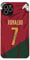 Slrioks Ronaldo Jersey Phone Case Creative Soccer Case for iPhone 13 Pro Max Thin Soft Imitation Leather Shockproof