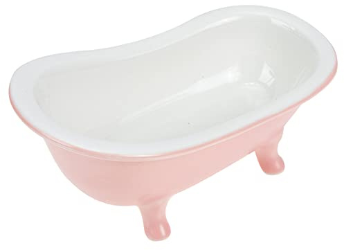 Yardwe Badewanne Blumentopf Kreativer Sukkulenten-Pflanztopf Mini-Keramik-Pflanzenbehälter Für Heimbüro 1 Stück (Rosa)