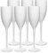 SPARKLERS CLUB Lot de 6 Flutes à Champagne couleur Blanc 12cl - Verre Incassable en SMMA (équivalent TRITAN), MADE IN FRANCE, Prise en Main facile, Flute pour soirée et évènements