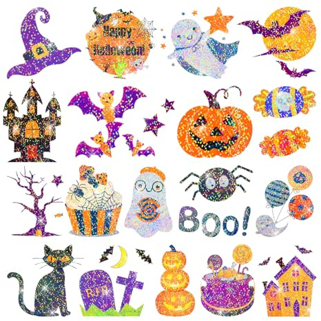 Leesgel Halloween Glitzertattoos Kinder, 280 Stück Halloween Mitgebsel Deko