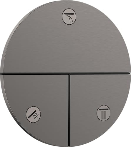 hansgrohe ShowerSelect Comfort S - Ventil für Unterputz-Montage von ShowerSelect Comfort Thermostaten (3 Verbraucher), Brushed Black Chrome