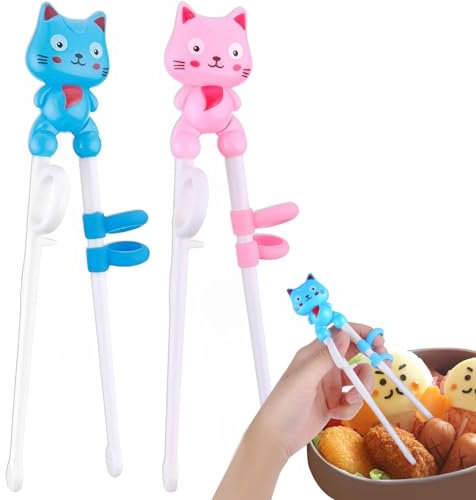 2 Pairs Animals Training Chopsticks,Training Chopsticks Easy to Use Right Learning Chopsticks Helper,Reusable Training Chopsticks with Chopstick Helper for Learning Chopstick